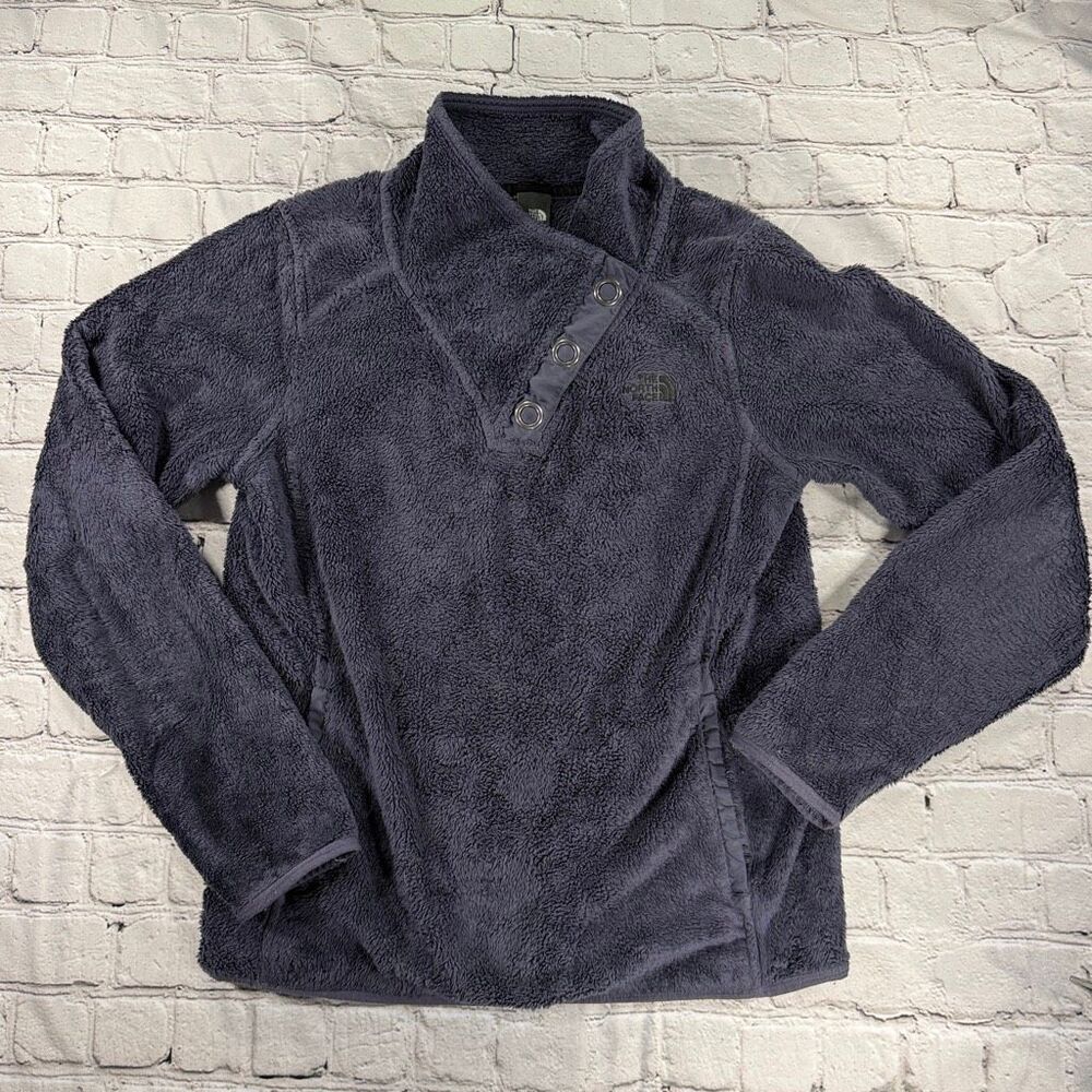 The North Face Osito Asymmetrical Snap Fleece Pullover Size Medium  D